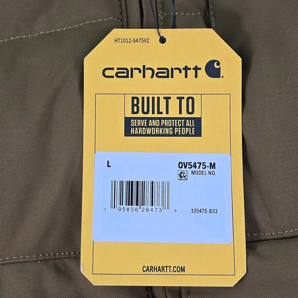 Carhartt Montana Insulated Vest 105475 B33 Brown NWT Mens Large Loose Fit